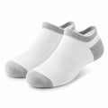 Chaussettes basses taille 35-38 en textile blanc et gris pour sport