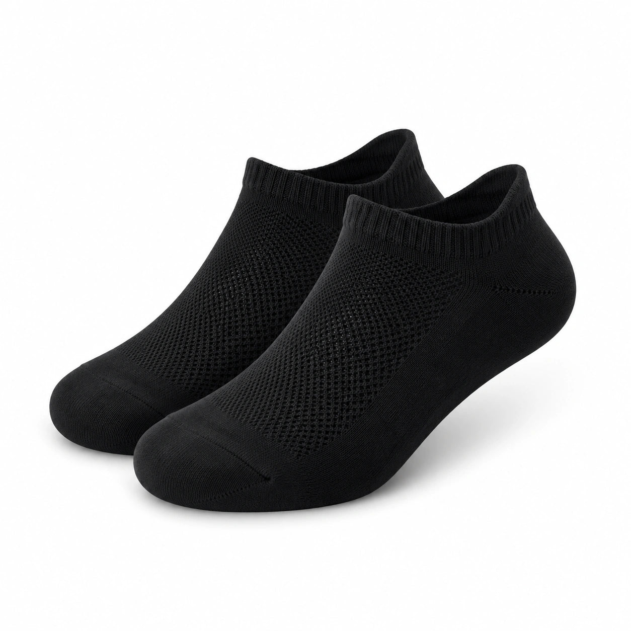 Chaussettes basses 39-42 en maille noire respirante pour usage quotidien