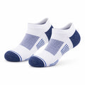 Chaussettes de sport basses 43-46 en maille blanche et bleue respirantes