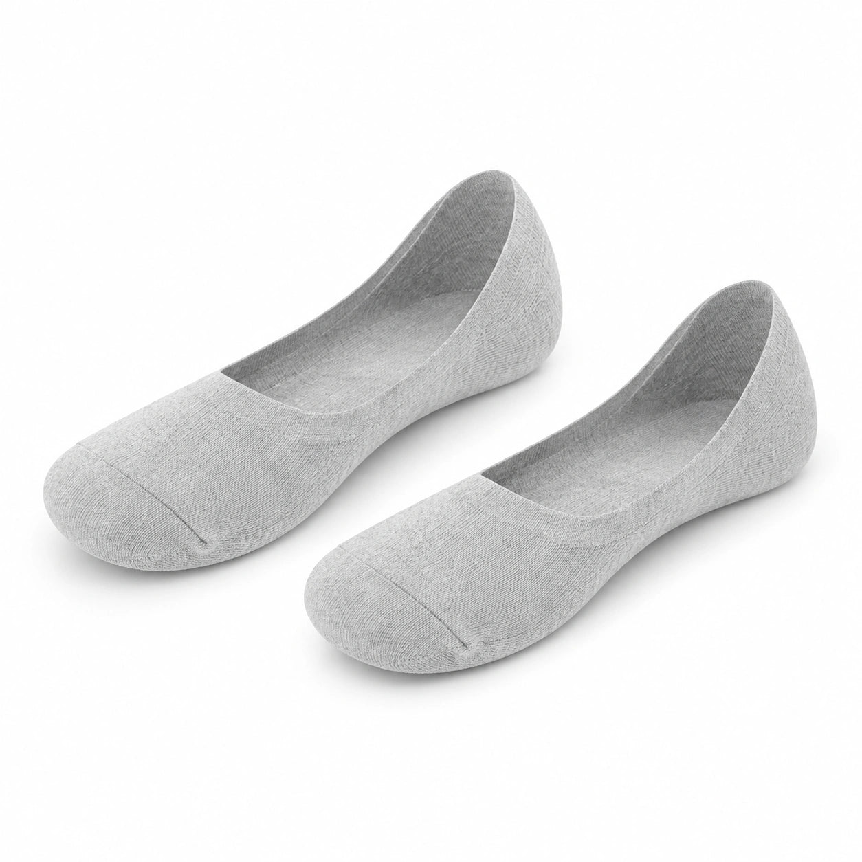 Chaussettes invisibles 35-38 en maille textile grises pour usage quotidien
