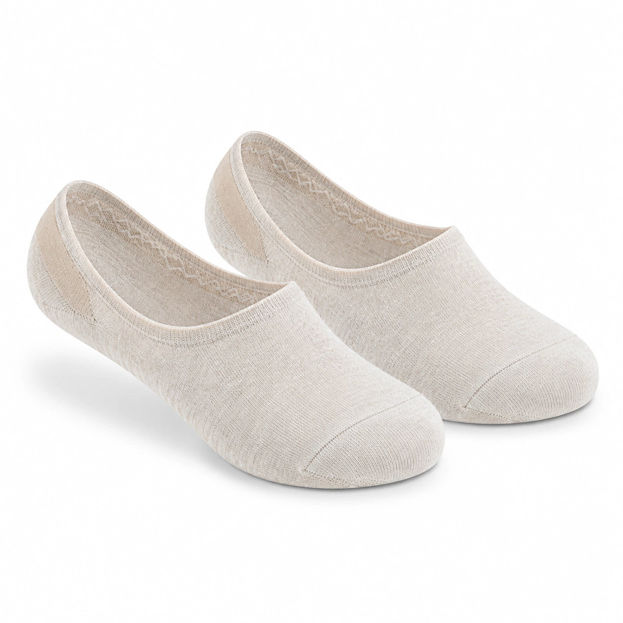 Chaussettes invisibles taille 39-42 en maille beige pour chaussures basses