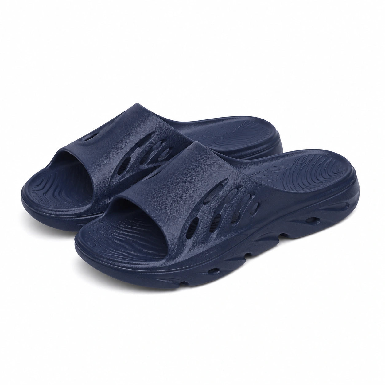 Claquettes 38/39 en mousse synthétique bleu marine à semelle antidérapante